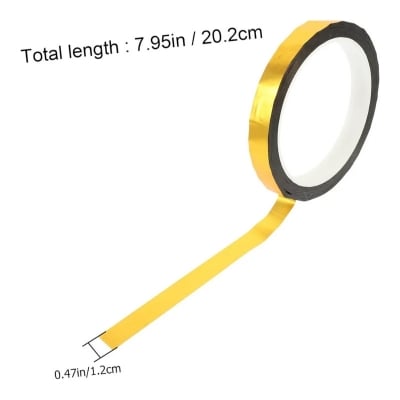 Picture of wall decoration Gold Reflective Adhesive Tape 1 pcs stickers Home wall wedding decorations Warning Stripe 0.5 inchi Gold 
