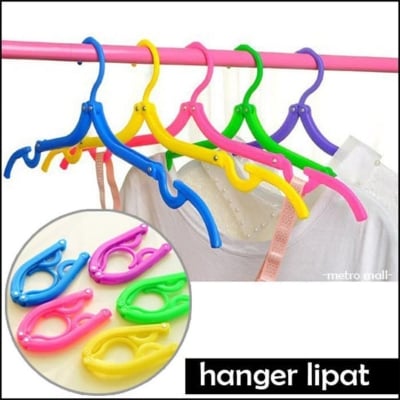 Picture of 6Pcs Fold Clothes Hangers Portable Glamorous Folding Coat Rack - Hanger Multicolor 