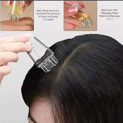 Picture of Hair Scalp, Hair Oil Applicator Handheld– Hair Oil Applicator Bottle, Scalp Applicator Massage Comb, 6 ML  
