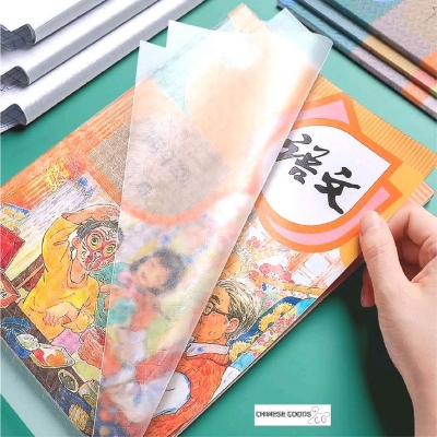 Picture of Book cover A4 and 16k 10 pieces transparent self-adhesive textbook cover, Book cover for primary and kindergarten school students, waterproof book cover  