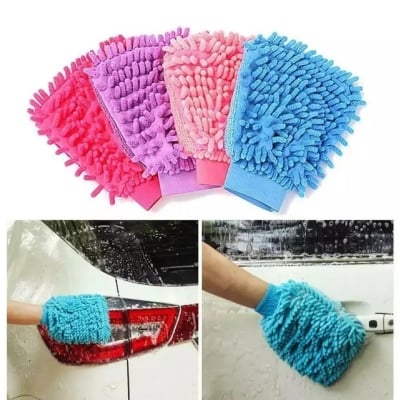 Picture of 1 pcs Car & Bike Wash Hand Gloves Towel Microfiber Cleaning Tools  