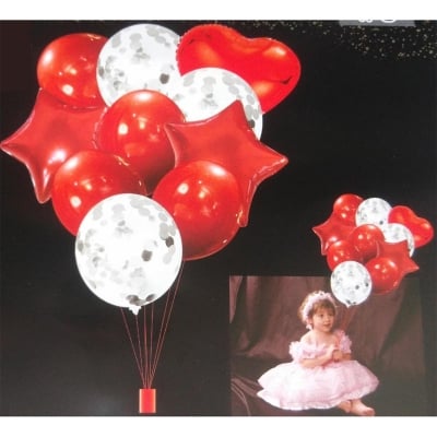 Picture of Party Birthday Decoration 10 pcs Latex Balloons with Heart Star Balloon  