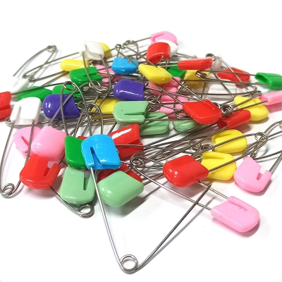 Picture of 10 Pcs Plastic Head Safety Pin with Safe Locking Closures (Colorful) Multicolor 