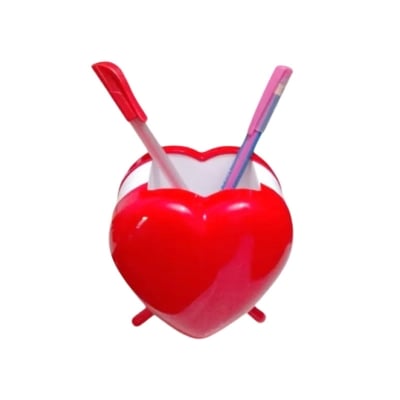 Picture of Heart shape pen holder Desk pen holder Love Shape pen holder Red 