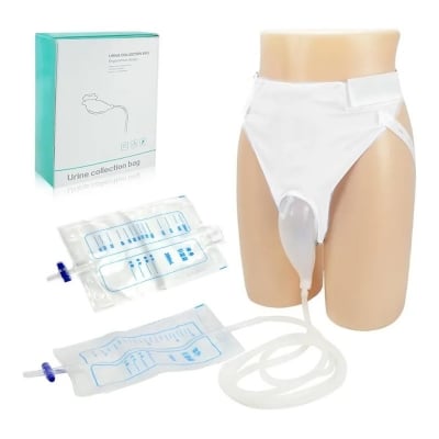 Picture of Wearable Men's Urinal, Portable Urinals for Men, Reusable Male Urine Bag, External Catheter for Men, Elderly Urinal with Urine Catheter Bags Multicolor 
