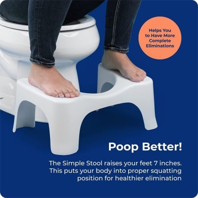 Picture of Dr's Advise Perfect Posture Plastic Squat Potty Step Stool for Western Toilet Scientific Angle, Anti-Slip, Anti-Constipation Multicolor 