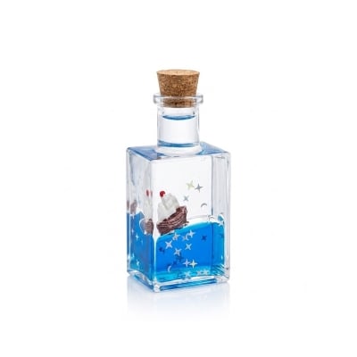 Picture of 1pcs 3D Ship Fluid Drift Bottle One Piece Floating Boat Ornament Decompression Toy Birthday Gift Home Desktop Blue 