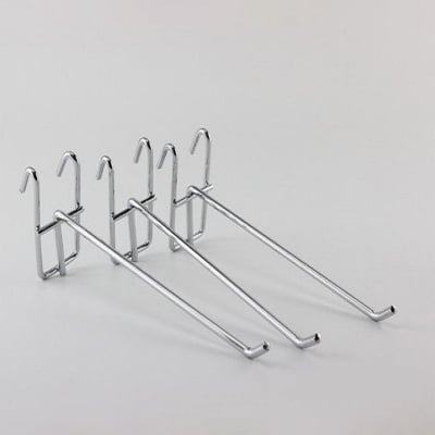 Picture of 3 Pc Pegboard Hook Organizer Kit Metal Shelf Hook Accessories for Storage or Display Supermarket Store Snack Food Grade Hook Furniture accessories Silver 