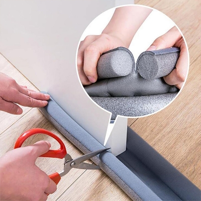 Picture of Door Bottom Sealing Strip Soundproof Dustproof Noise Reduce Grey 