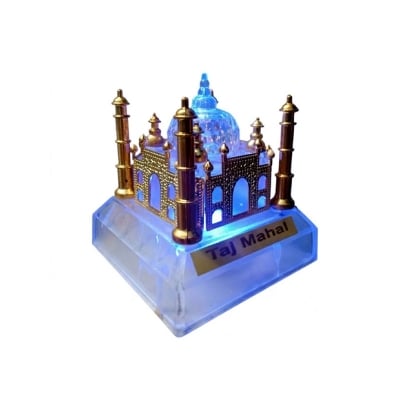 Picture of Taj Mahal Light Showpiece color changing acrylic Taj mahal birthday Home Decor Gift Corporate Office Gift Car Dashboard Showpiece Collectable  