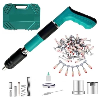 Picture of Steel Nail Tool Nail Wall Tool for Cement Concrete Wall Heavy Duty Fast Hitting Rivet for Versatile Installation on Brick, Concrete & Wood Multicolor 