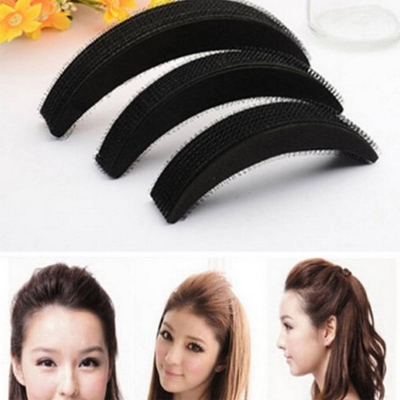 Picture of Puff hairstyle bumpits quick easy puff hairstyle Hair Puff high volumizer Set of 3pcs Black One size fits all