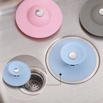 Picture of High-Quality Silicone Sink Strainer Drain Plug for Bathroom Kitchen Sinks Multicolor 