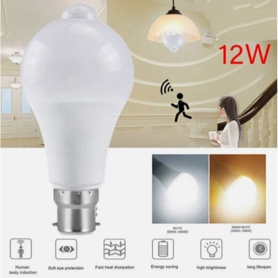 Picture of PIR Motion Sensor LED Lamp Smart Bulb 1 pcs Auto ON/OFF Energy-Saving Lights  