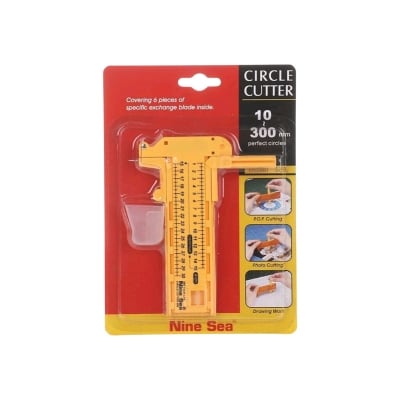 Picture of Compass Circle Cutter, Rotary Precision Cutting Circles for Paper Cardboard Rubber Leather Craft Tool Yellow 