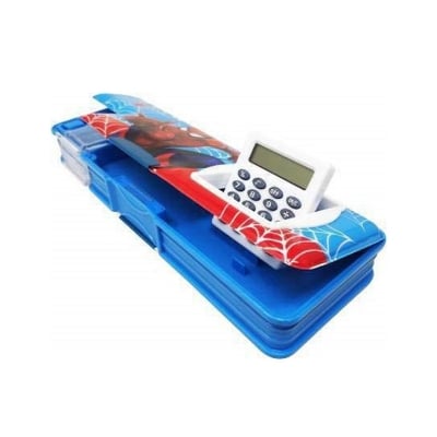 Picture of New Spiderman Double-Sided Geometry & Calculator Pencil Case Multicolor 