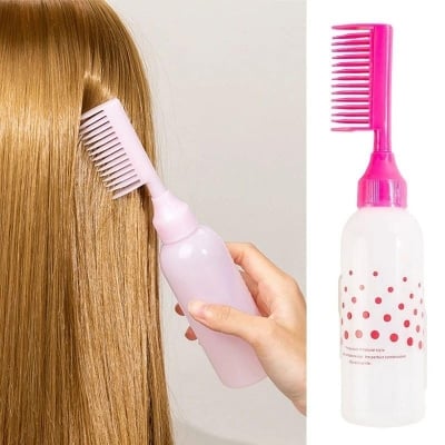 Picture of Hair Dye Oil Bottle 1 pcs Hair Dye Bottle Root Comb Applicator Bottle for Home Salon  