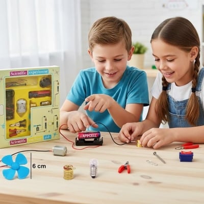Picture of Electronic Science Project Kit for Kids Interesting Project for kids, dr Light Control Fan Circuit Science Diy Kit Educational Multicolor 