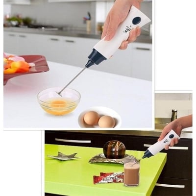 Picture of Rechargeable Coffee Beater Milk Coffee Whisk Mixer Egg Beater Frother Foamer with Charging Cable Multicolor 