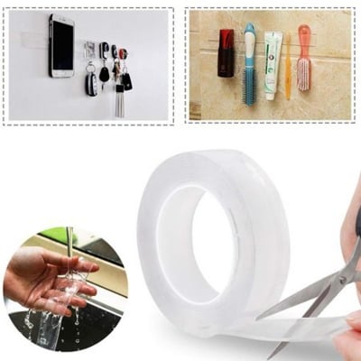 Picture of 3 Miter Reusable Double Sided Acrylic Adhesive Transparent Tape  