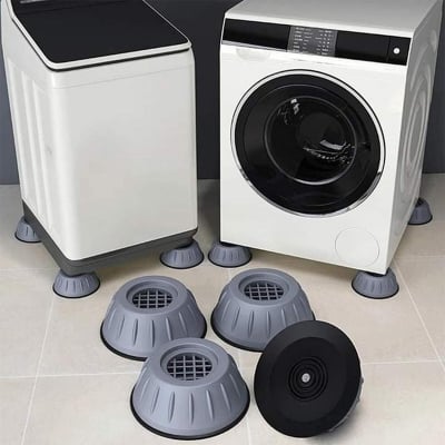 Picture of 4 pcs Anti-vibration Pads Washing Machine Feet Mats Anti-slip Shock-proof Refrigerator Cushions Grey 