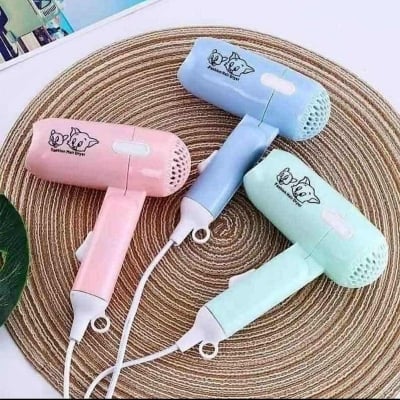 Picture of 1 Pcs Fashion Mini Folding Hair Dryer 450w Low Power Household Travel Dorm Hair Dryer Two-Speed Wind Hair Dryer Salon Modeling Tool Multicolor 