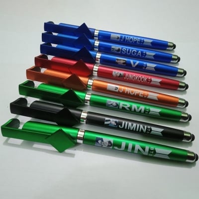 Picture of 1 pcs BTS Stylus Pen cum Mobile Stand multicolor 3in1 Multicolor 