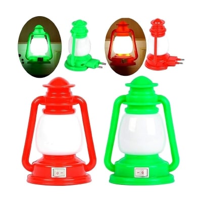 Picture of 2 Pcs Vintage Lantern Lamp Night Light For Bedroom Party Mini LED Night Lamp Multicolor 1 PCS 