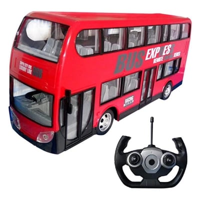 Picture of RC Double Decker Bus 1pc Assorted Radio controlled Bus toy for kids Multicolor 