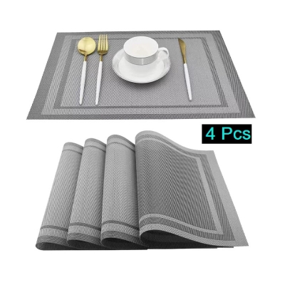 Picture of Modern Dining Table Mat 4 pcs Table Mat Grey 