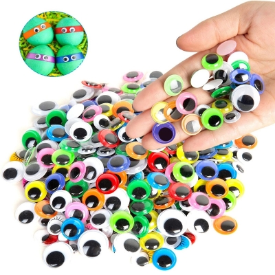 Picture of 20 pcs Googly Wiggle Eyes Self Adhesive For Craft Sticker Eyes For DIY Accessories Multicolor 