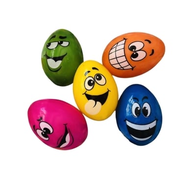 Picture of Plastic Dummy color egg 5 pcs Model TIKTOK Joke toy Farm Chicken Nesting Fake Eggs Brown 