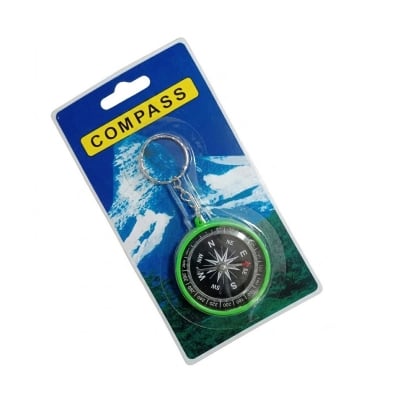 Picture of Compass Keychain 9cm High Accuracy Stability Outdoor Pocket Compass Multicolor 