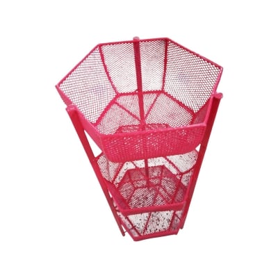 Picture of 3 leayer vegetable basket fruit round self metal for kichen storege Multicolor 