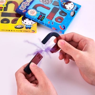 Picture of Kis magnetic toy set DIY Student Experiment Series-Physics Magnet Polarity Power Discovery Educational School Science Toy Kit Black 