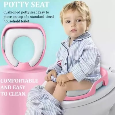 Picture of Baby Toilet seat Safe Soft Training seat Potty Sitting Ring with Handles Bathroom Trainer closestool Cover Multicolor 