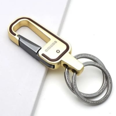 Picture of Antique Hook Locking Silver Metal Key Ring Key Chain for Gift Boys Girls & Friends Multicolor 
