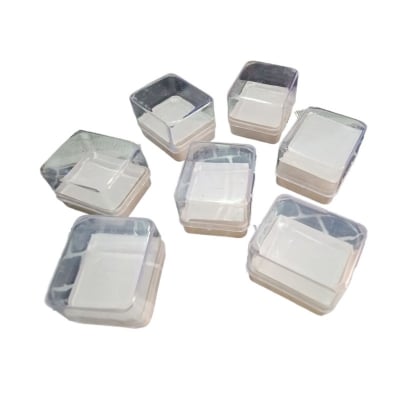 Picture of 6Pcs Mini Plastic Beads Storage Box Transparent Jewelry Storage Case Mini Clear Jewelry Box Organizer with Lid, Square Earplug Pill Storage Box Case for Small Items Bead Makeup Craft Project Containers  