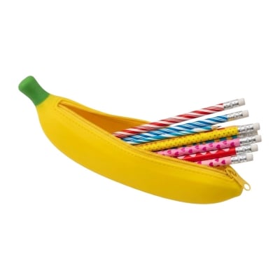Picture of 2 Pcs Silicone Mango Pencil Case/Coin Purse Kids B'day Return Gift soft durable creative pen storage bag- Innovative Yellow 