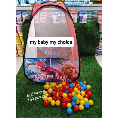 Picture of SPIDERMAN TENT PLAY HOUSE MEDIUM SIZE WITH 50 BALLS Multicolor 