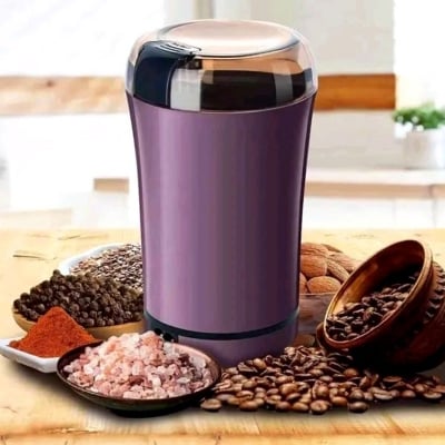 Picture of Mini Electric Coffee Grinder Coffee Grain Beans Spices Nuts Powder Mill Home Kitchen Black 