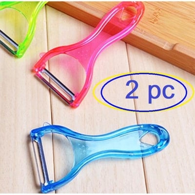 Picture of 2 Pcs Fruit Vegetable Peeler Transparent Cutting Peel Cutlery Peeler Cooking Tools Kitchen Accessories Gadgets Multicolor 