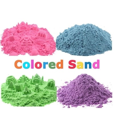 Picture of New Colorful Play Sand for Kids DIY Crafts, Unisex Play Sand for Children 3-12 Years 125g Multicolor 