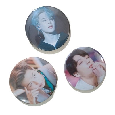 Picture of BTS Chest Badge 3 Pcs Brooch Gift For Fans Brooch Jewelry Multicolor 