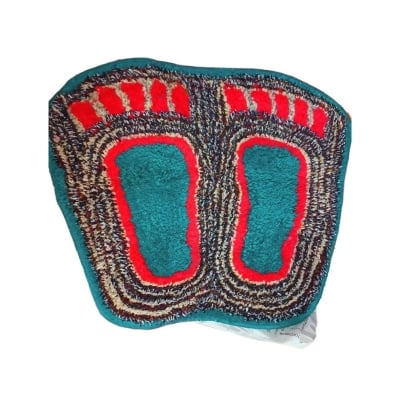 Picture of Feet Shape Indoor Door Mat Foot Pad Bathroom Anti Slip Rugs Kitchen Hallway Toilet Non-slip Carpets Papus Carpet Non-slip Bath Mats Foot Door mat Home Decor Multicolor 