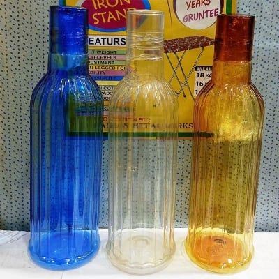 Picture of 3 pcs BPA Free Water Bottle with cap-1Liter Multicolor