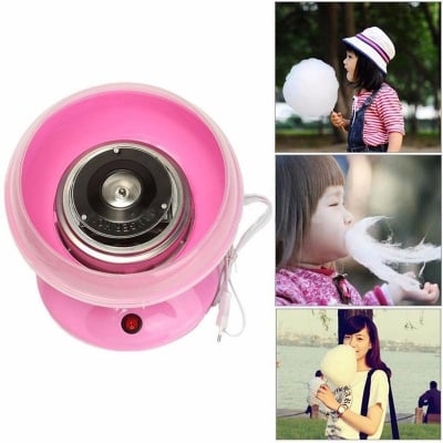 Picture of Portable Cotton Candy Machine Maker Small Electric DIY Cotton Sugar Floss Machine for Barbecue Picnic Wedding Children Birthday  