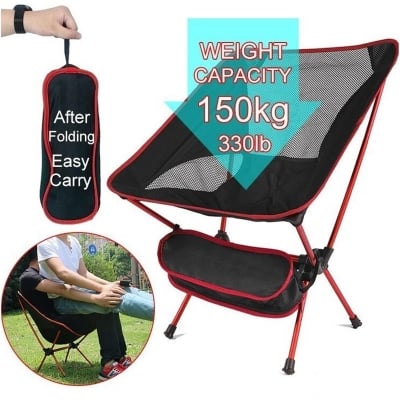 Picture of Fishing chair Portable Compact Ultralight Folding Lightweight Chair in a Bag for Outdoor Travel Multicolor 