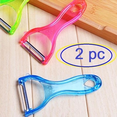 Picture of 2 Pcs Vegetable peeler cutter খোসা স্বচ্ছ কাটার খোসা পিওয়াই Multicolor 
