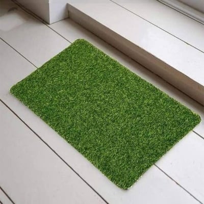 Picture of 1 pcs Artificial turf doormat non-slip grass carpet rage green grass mat for home office Green 